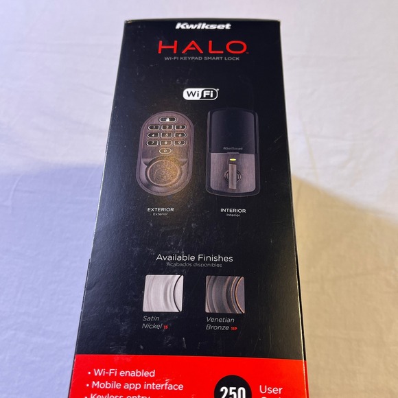 Kwikset Halo Venetian Bronze Wi-Fi Keypad Smart Lock 250 User Codes Deadbolt NEW - Picture 5 of 9
